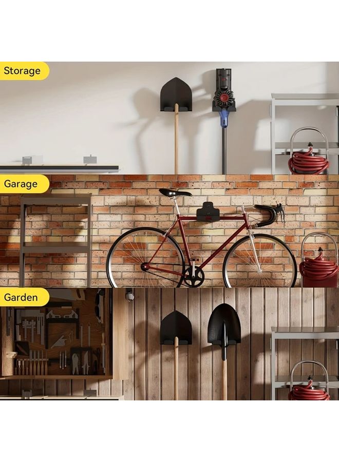 Wall Mounted Garage Organizer Black Garden Tool Hanger For Trimmer Lawn Mower - Image 5